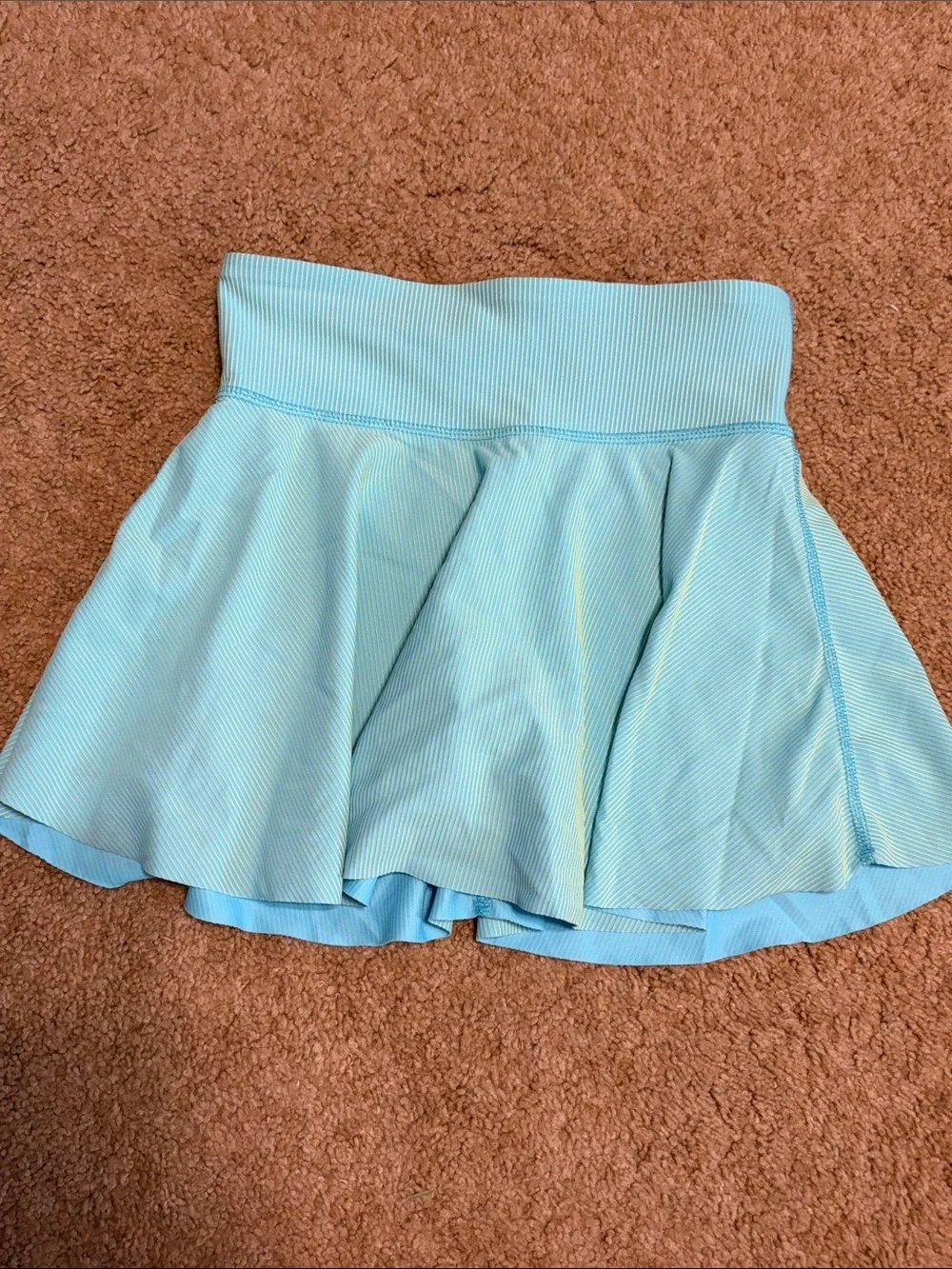 Old Navy Light Aqua Flared Skort with Wide Ribbed Waistband